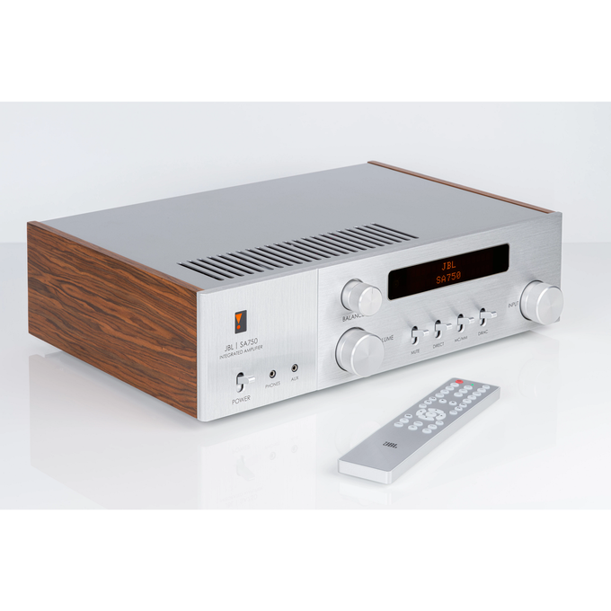 JBL SA750 - Teak - Streaming Integrated Stereo Amplifier – Anniversary Edition - Detailshot 1 image number null