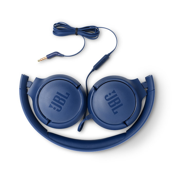 JBL Tune 500 - Blue - Wired on-ear headphones - Detailshot 1 image number null