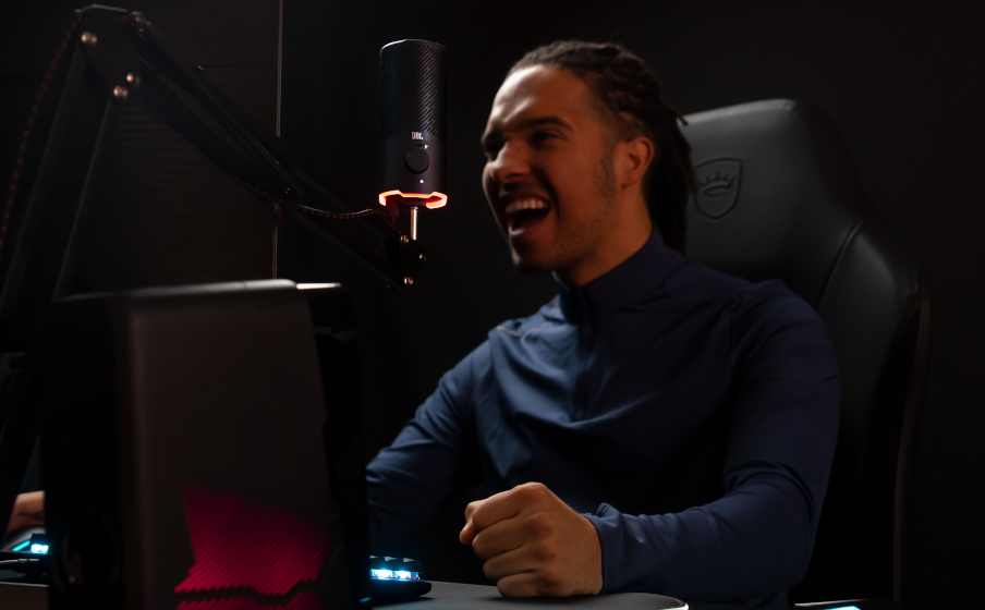 Microphone USB JBL Quantum Stream - Pour Streaming, Gaming Et Enregistrements - Noir - Contrôle Volume Et Sourdine