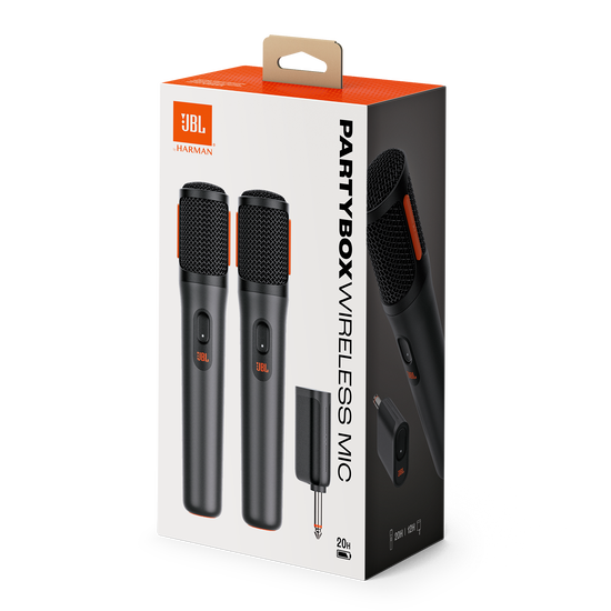 Micros Sans Fil - JBL - PartyBox Wireless Mic - 20h Autonomie - Anti