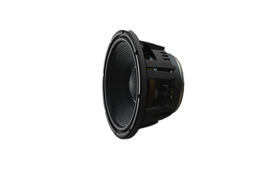 JBL 4349 Haut-parleur de graves de 300 mm avec membrane en pulpe de cellulose pure dans une conception bass-reflex et deux évents à l’avant. - Image