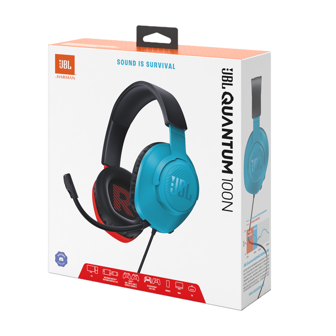 JBL Quantum 100X Cuffie Gaming Over-Ear Con Filo, Headset Da Gioco Con