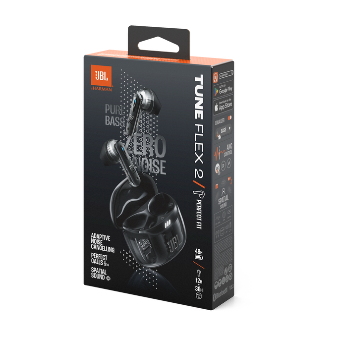 JBL TUNE FLEX 2 黒 JBL Tune Flex 2 Ghost Edition | Écouteurs sans fil avec réduction