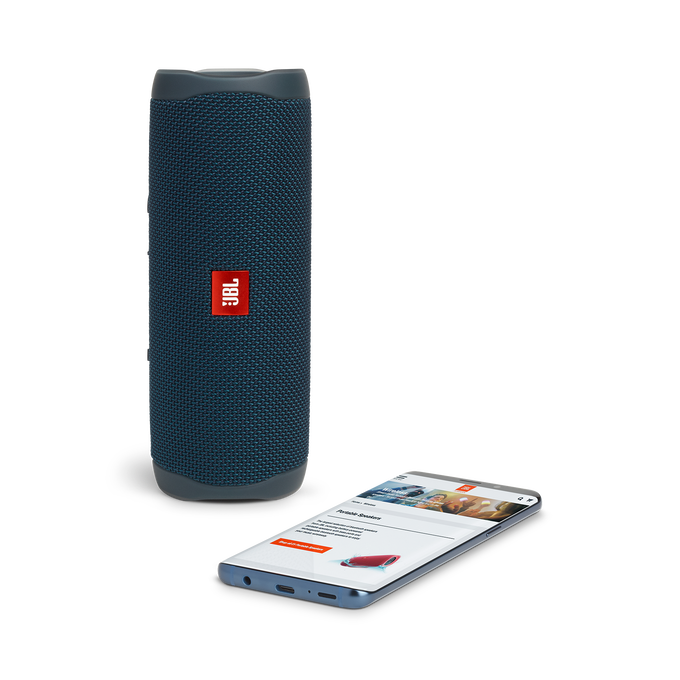 JBL Flip 5 - Blue - Portable Waterproof Speaker - Detailshot 2 image number null