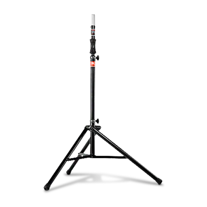 JBL Tripod Stand (Gas Assist) - Black - Lift-assist Aluminum Tripod Speaker Stand with Integrated Speaker Adapter - Hero image number null