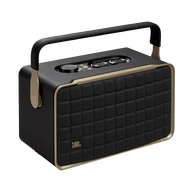JBL Authentics 300 - Black - Portable smart home speaker with Wi-Fi, Bluetooth and voice assistants with retro design. - Hero