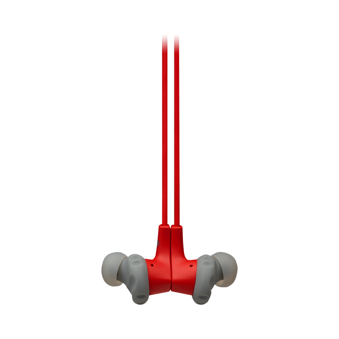 JBL Endurance RUNBT - Red - Sweatproof Wireless In-Ear Sport Headphones - Detailshot 3 image number null