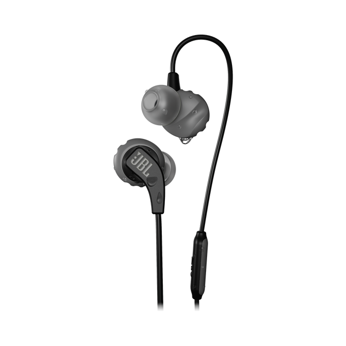 JBL Endurance RUN - Black - Sweatproof Wired Sport In-Ear Headphones - Hero image number null