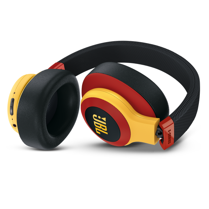 JBL E65BTNC - Black / Red - Wireless over-ear noise-cancelling headphones - Detailshot 2 image number null