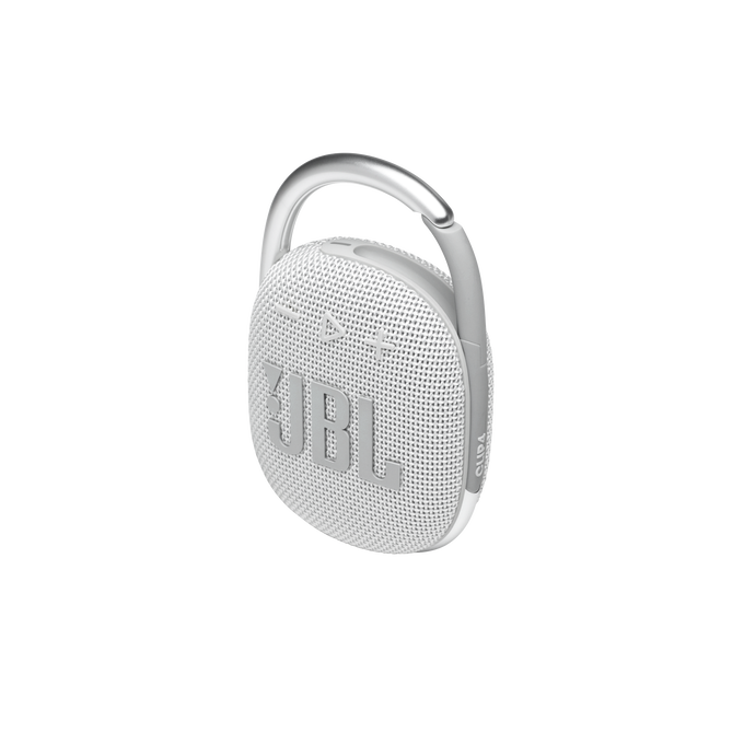 JBL Clip 4 - White - Ultra-portable Waterproof Speaker - Detailshot 2 image number null