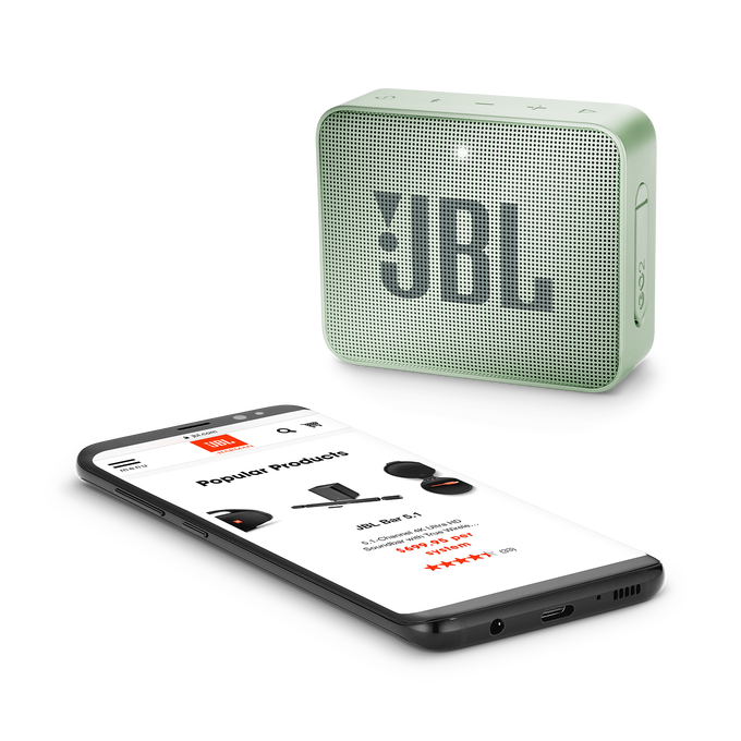 JBL Go 2 - Seafoam Mint - Portable Bluetooth speaker - Detailshot 3 image number null