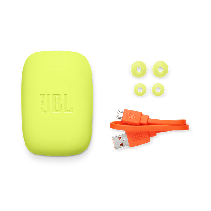 JBL Endurance JUMP - Yellow - Waterproof Wireless Sport In-Ear Headphones - Detailshot 4 image number null