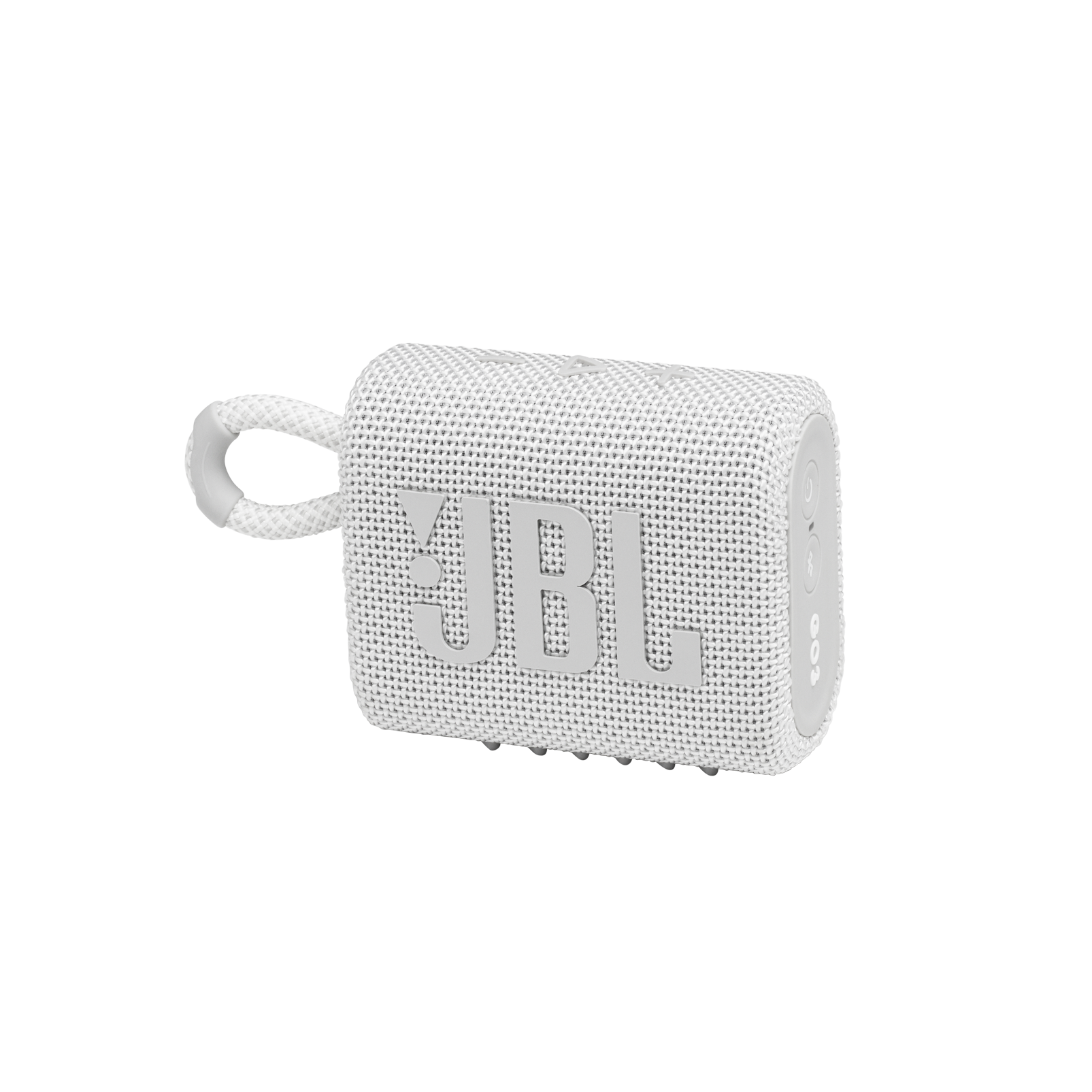 JBL GO 3 - White - Portable Waterproof Speaker - Hero